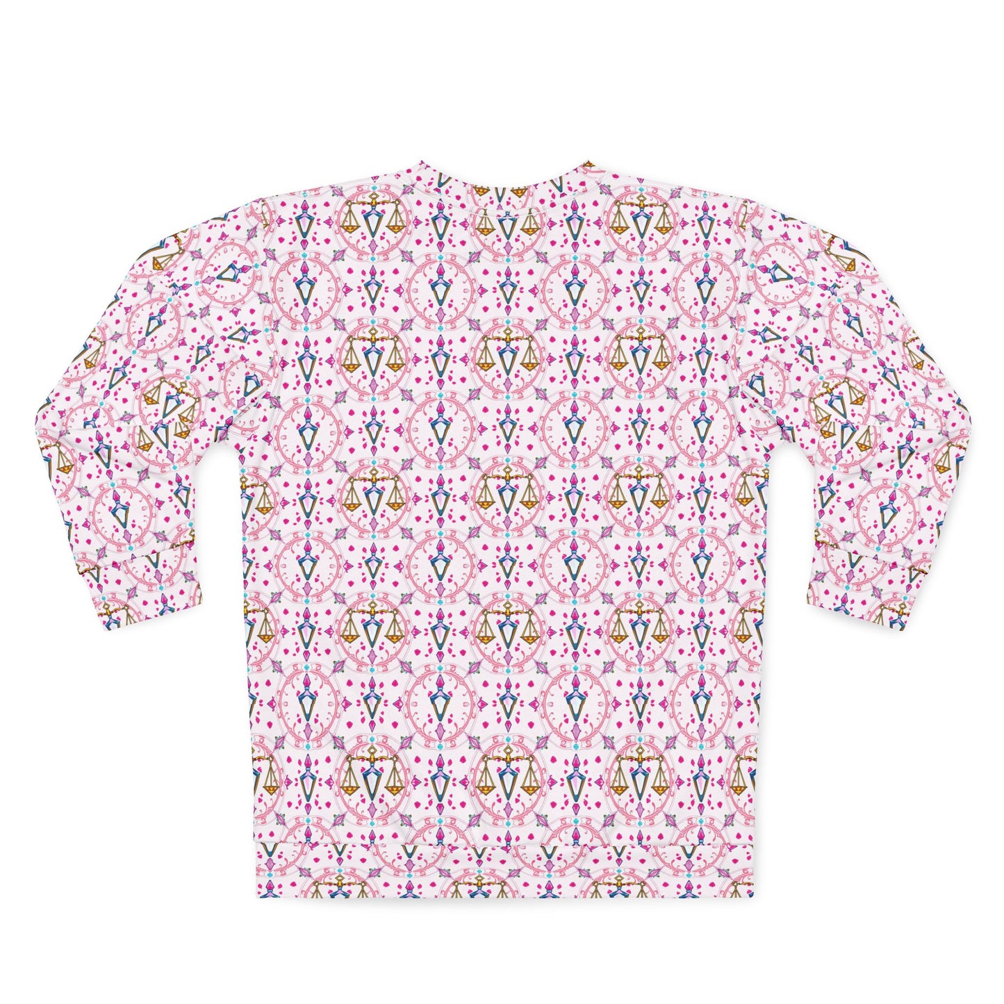 Unisex Sweatshirt (AOP), Libra, Zodiac, Jewel Pattern