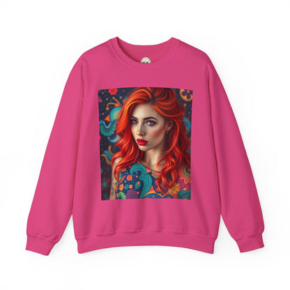 Unisex Heavy Blend™ Crewneck Sweatshirt, Aquarius, Zodiac v1, Sexy Pattern