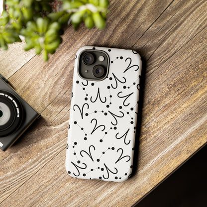 Tough Cases with the Aries Zodiac sign for iPhone, Samsung Galaxy, and Google Pixel devices
