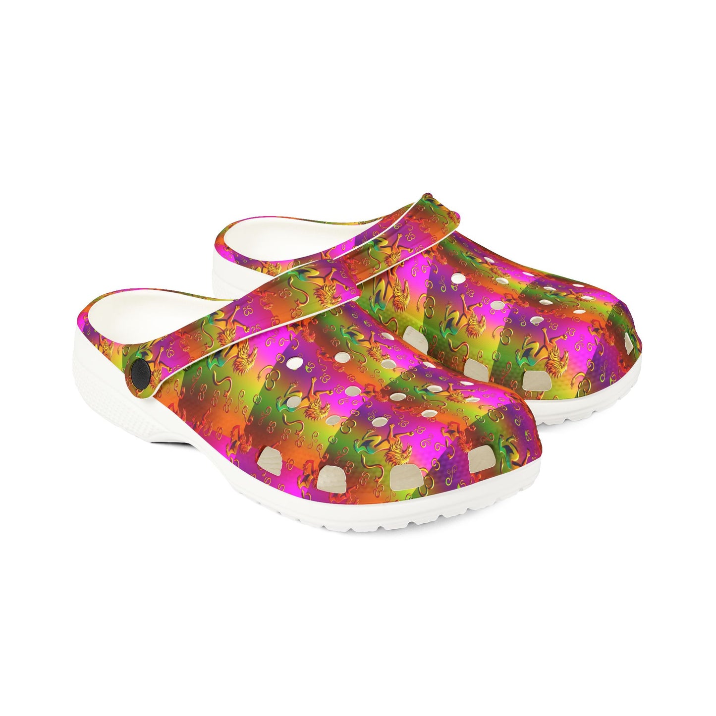 EVA Foam Rubber Shoes, (AOP), Leo, Zodiac v3, Pattern