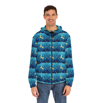 Full-Zip Hoodie (AOP), Aquarius, Zodiac v4, Pattern