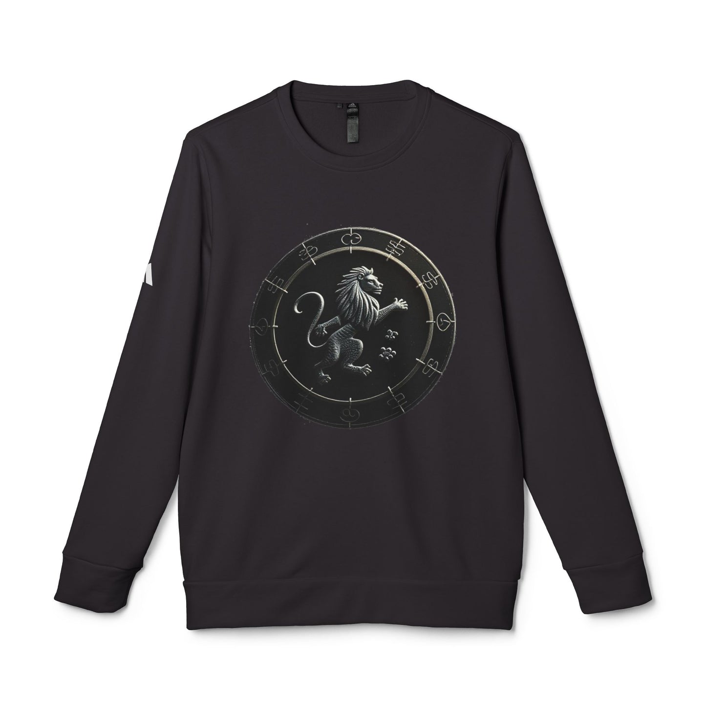 Adidas, Unisex Fleece Crewneck Sweatshirt, Leo, Space Animal, Zodiac