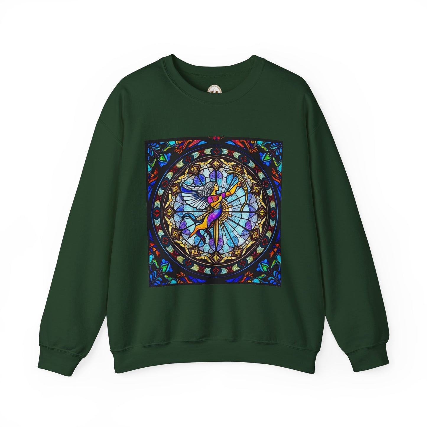 Unisex Heavy Blend™ Crewneck Sweatshirt, Glass, Sagittarius Zodiac Design
