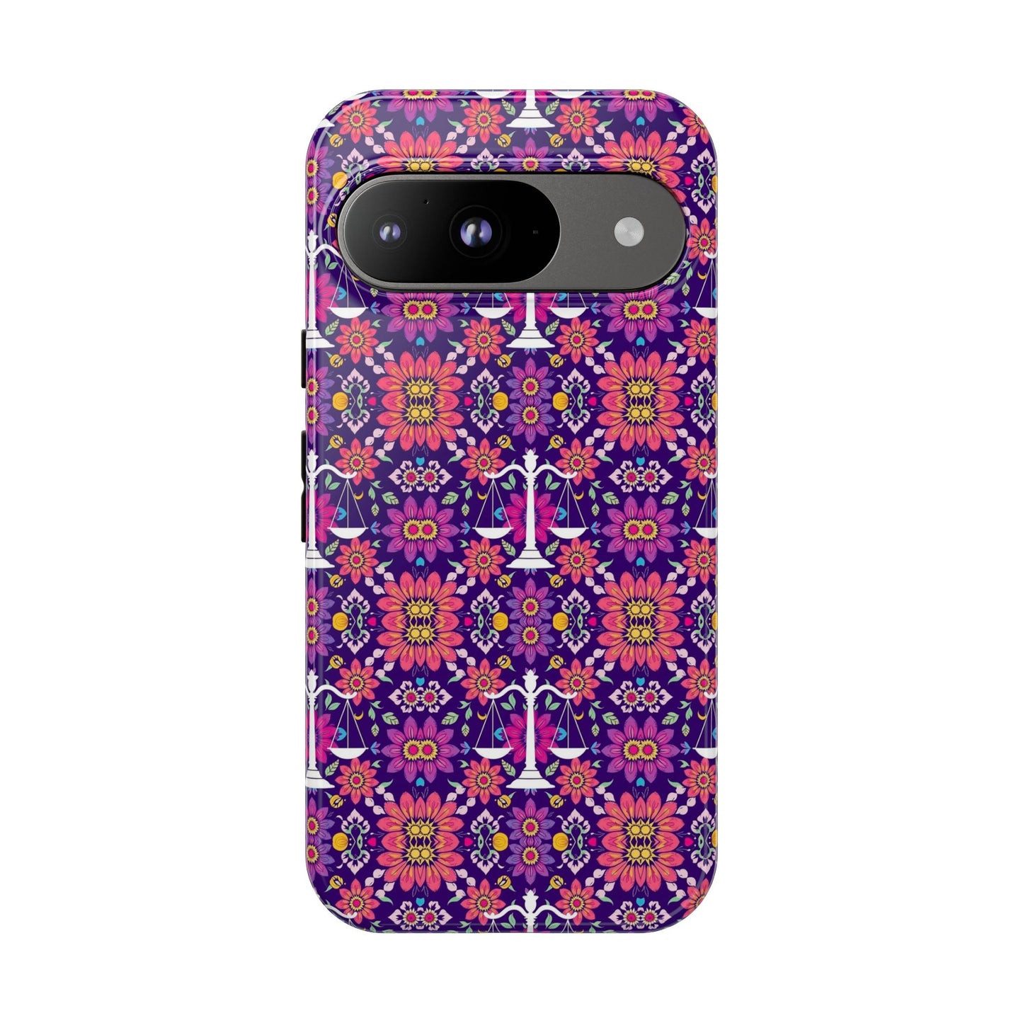Tough Cases, Libra, Zodiac v4, Flower Pattern
