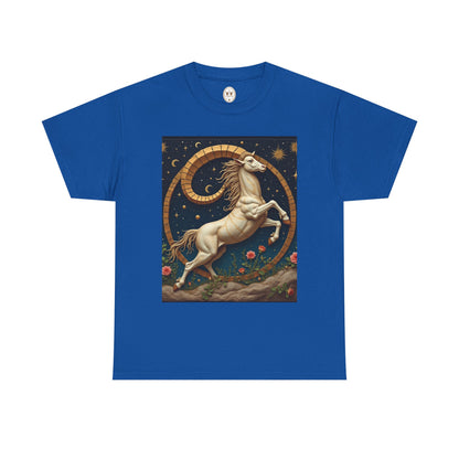 Unisex Heavy Cotton T-Shirt, Aries Animal 1v, Zodiac Design
