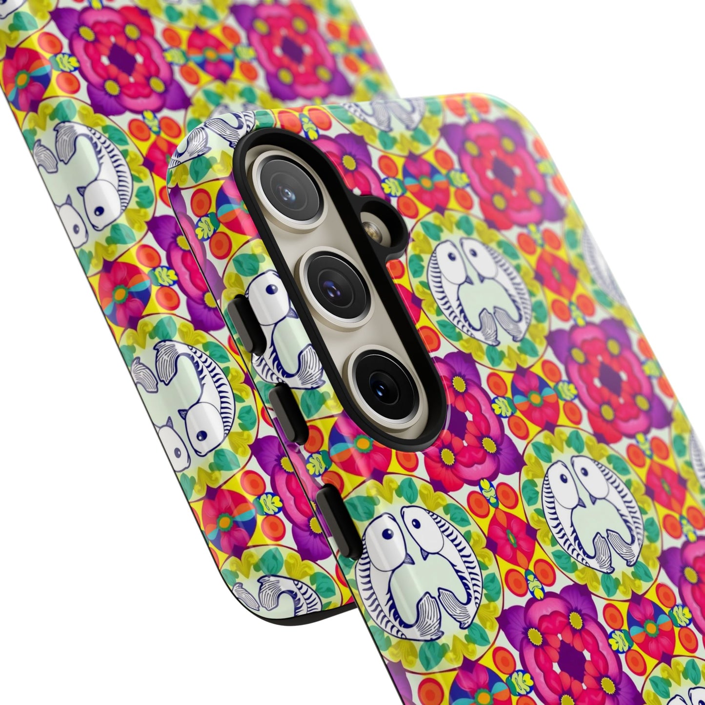 Tough Cases, Pisces, Zodiac v2, Flower Pattern