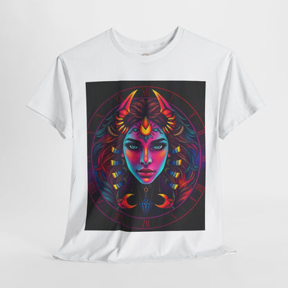 Unisex Heavy Cotton T-Shirt, Scorpio, Zodiac v4, Sexy Art