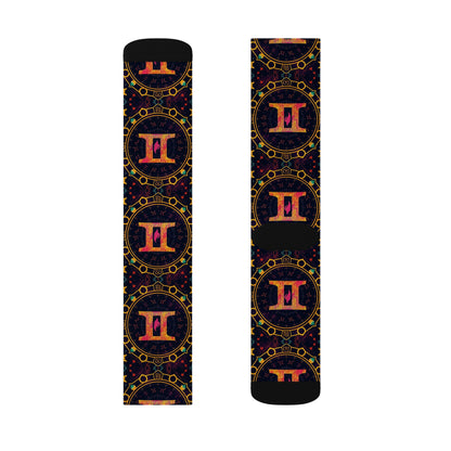 Sublimation Socks, Gemini, Zodiac v2, Pattern
