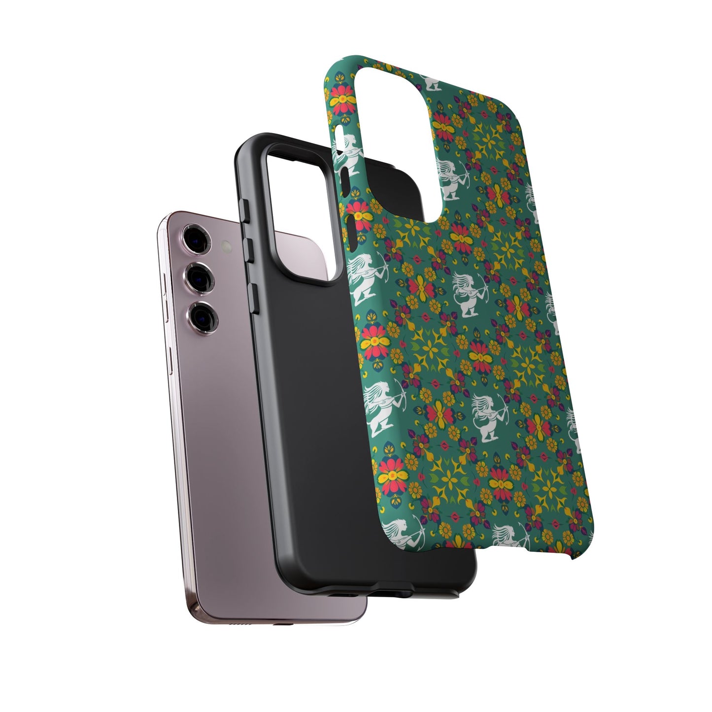 Tough Cases, Sagittarius, Zodiac, Flower Pattern