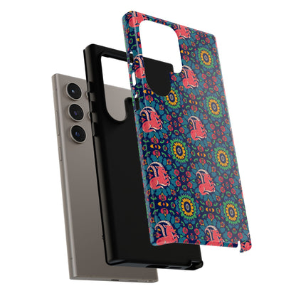 Tough Cases, Capricorn, Zodiac v1, Flower Pattern
