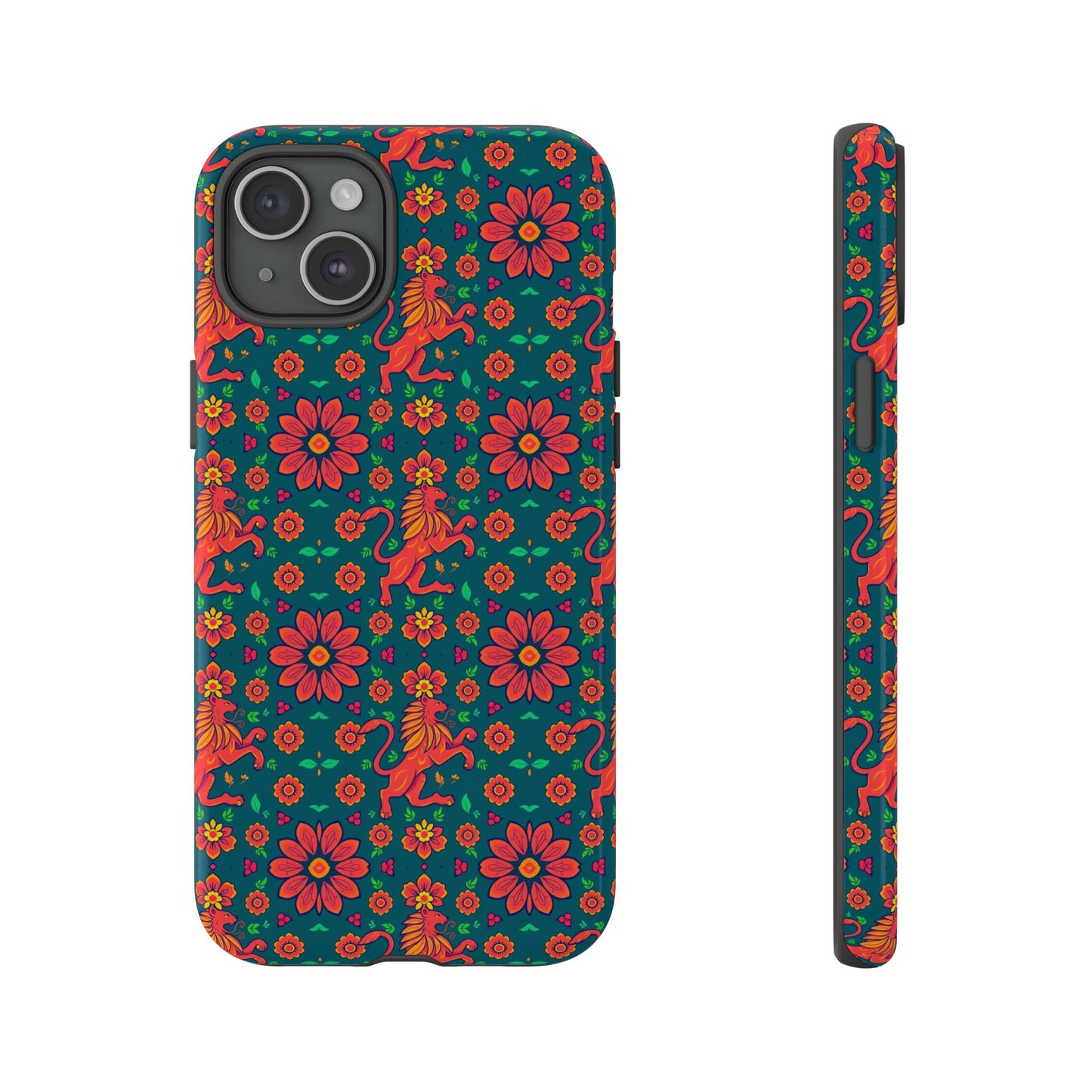 Tough Cases, Leo, Zodiac v2, Flower Pattern
