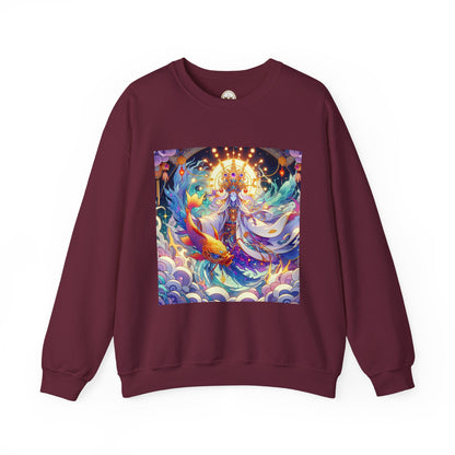 Unisex Heavy Blend™ Crewneck Sweatshirt, Anime Pisces King, Zodiac Design