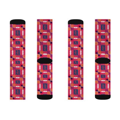 Sublimation Socks, Sagittarius, Zodiac v2, Shapes Pattern