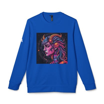Adidas, Unisex Fleece Crewneck Sweatshirt, Virgo, Pop Art, Zodiac