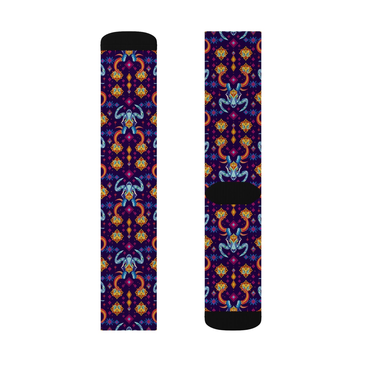 Sublimation Socks, Taurus, Zodiac, Jewel Pattern