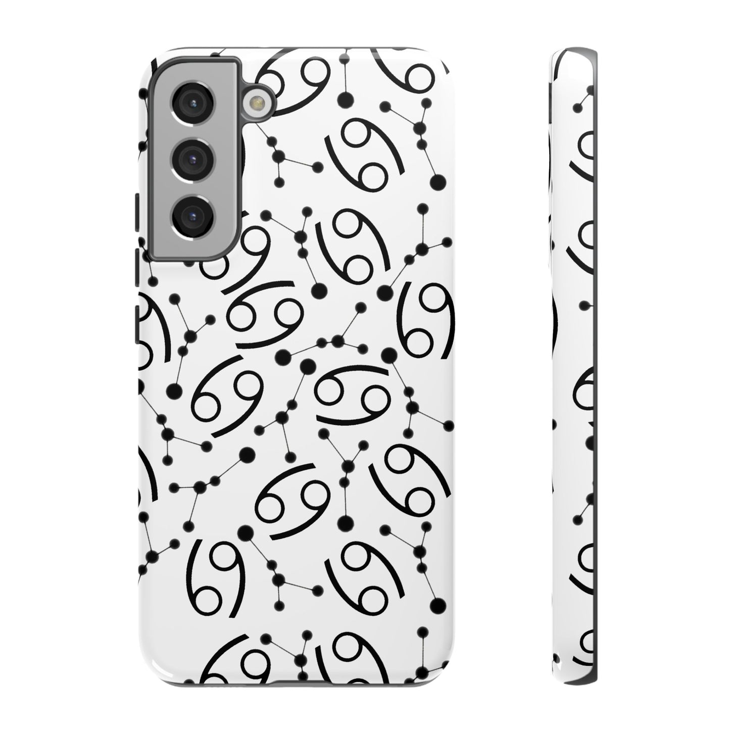Tough Cases with the Cancer Zodiac sign for iPhone, Samsung Galaxy, and Google Pixel devices