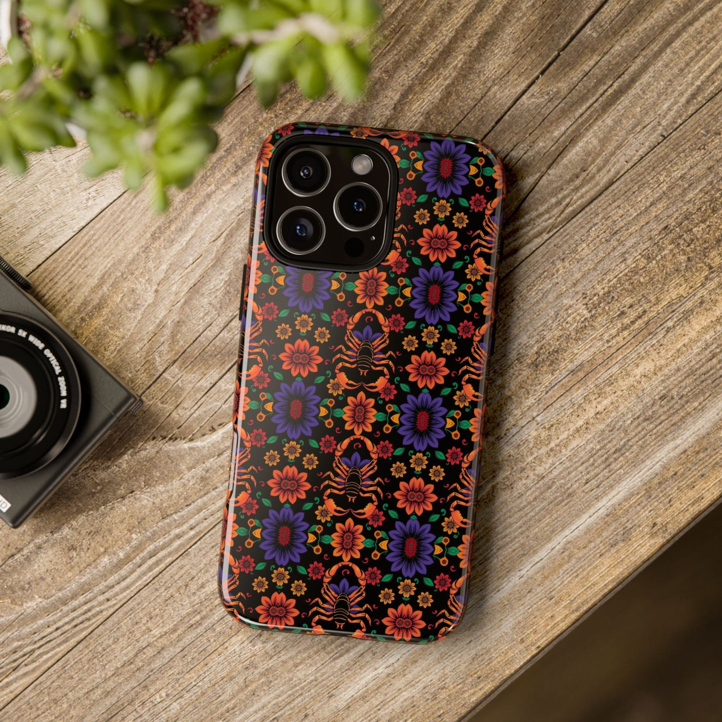 Tough Cases, Scorpio, Zodiac, Flower Pattern