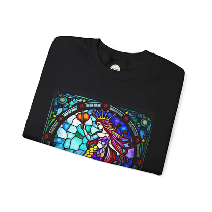 Unisex Heavy Blend™ Crewneck Sweatshirt, Glass, Aquarius Zodiac Design
