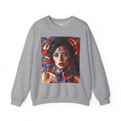 Unisex Heavy Blend™ Crewneck Sweatshirt, Cancer, Zodiac v2, Sexy Pattern