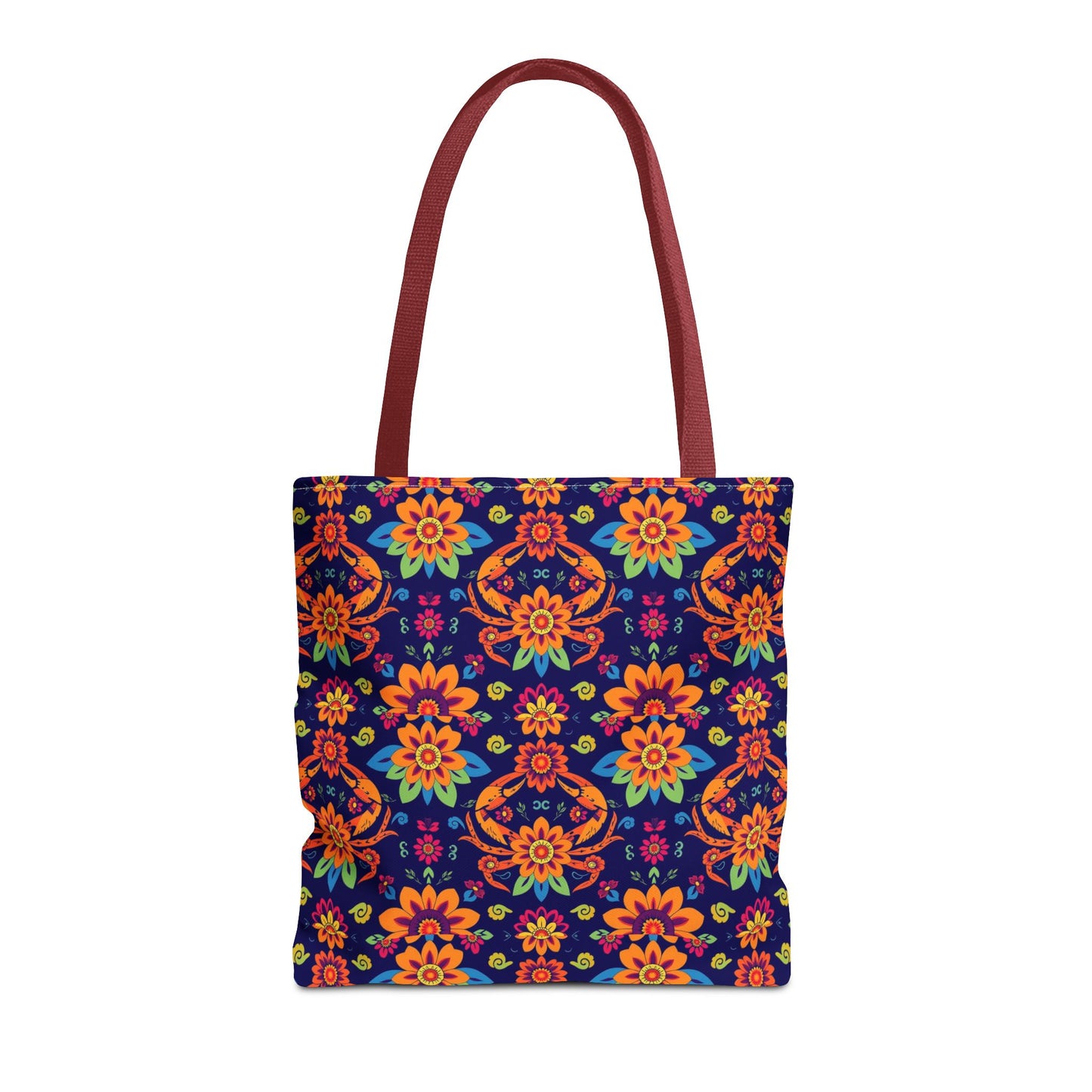 Tote Bag, (AOP), Cancer, Zodiac v6, Flower Pattern