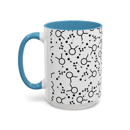 Accent Coffee Mug with the Taurus Zodiac sign (11, 15oz)