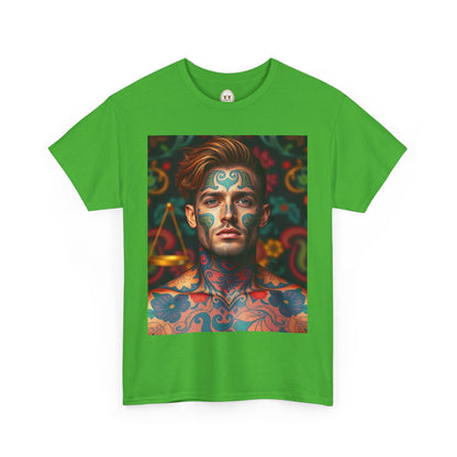 Unisex Heavy Cotton T-Shirt, Libra, Zodiac, Sexy Art