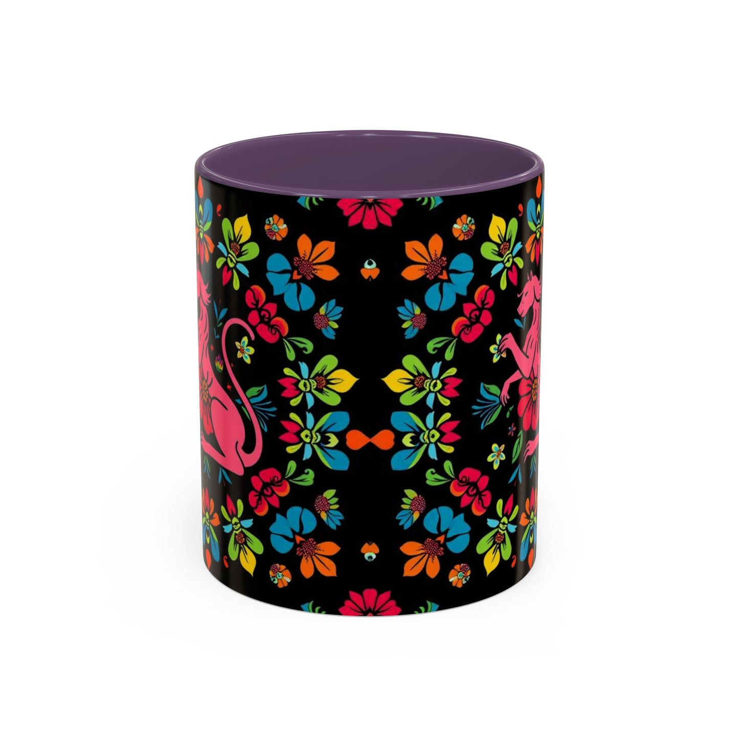 Accent Coffee Mug, Zodiac. Virgo, Flower Pattern, (11, 15oz)