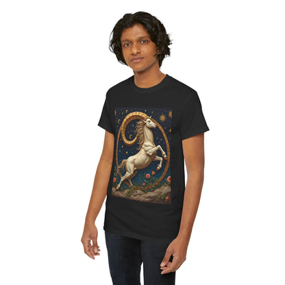 Unisex Heavy Cotton T-Shirt, Aries Animal 1v, Zodiac Design