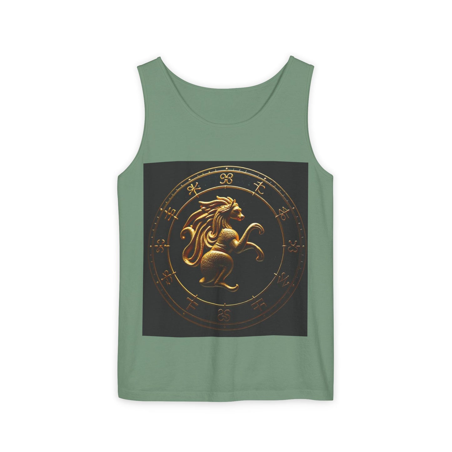 Unisex Garment-Dyed, Tank Top, Virgo Design, Planet Animal, 100% US cotton
