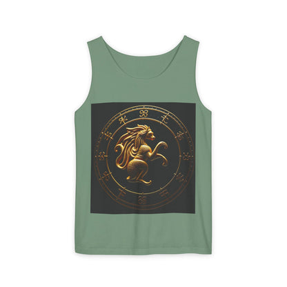 Unisex Garment-Dyed, Tank Top, Virgo Design, Planet Animal, 100% US cotton