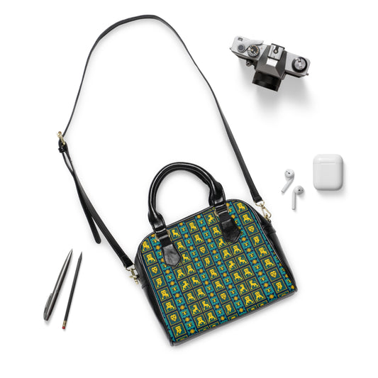 Shoulder Handbag, Leo, Zodiac, Shapes Pattern
