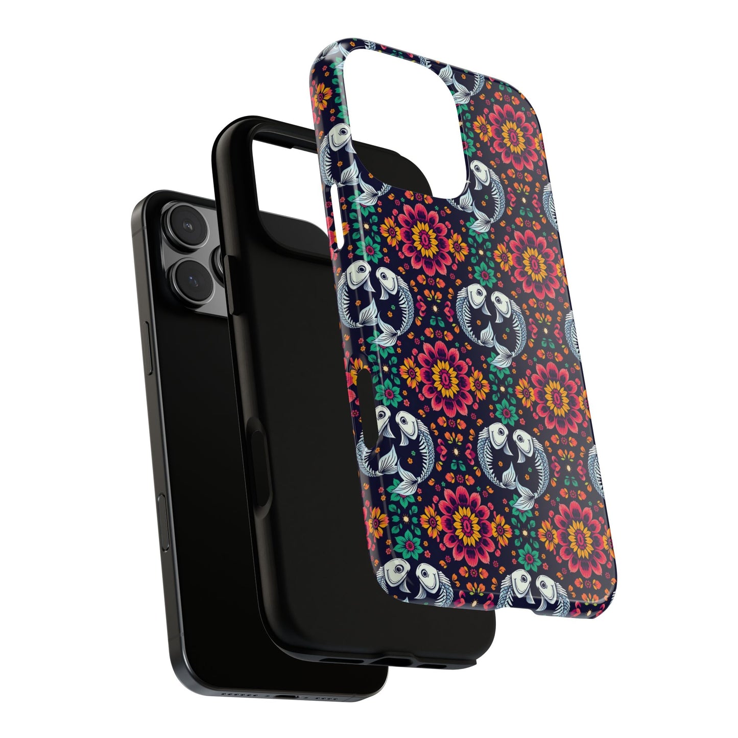 Tough Cases, Pisces, Zodiac v4, Flower Pattern