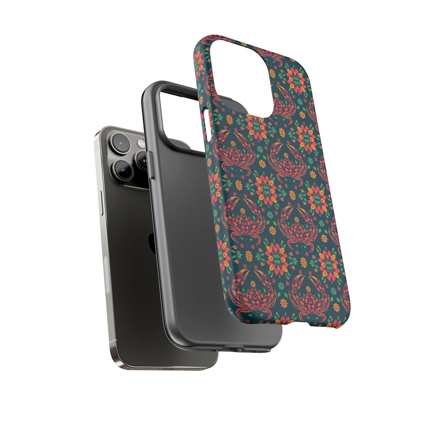 Tough Cases, Cancer, Zodiac v4, Flower Pattern