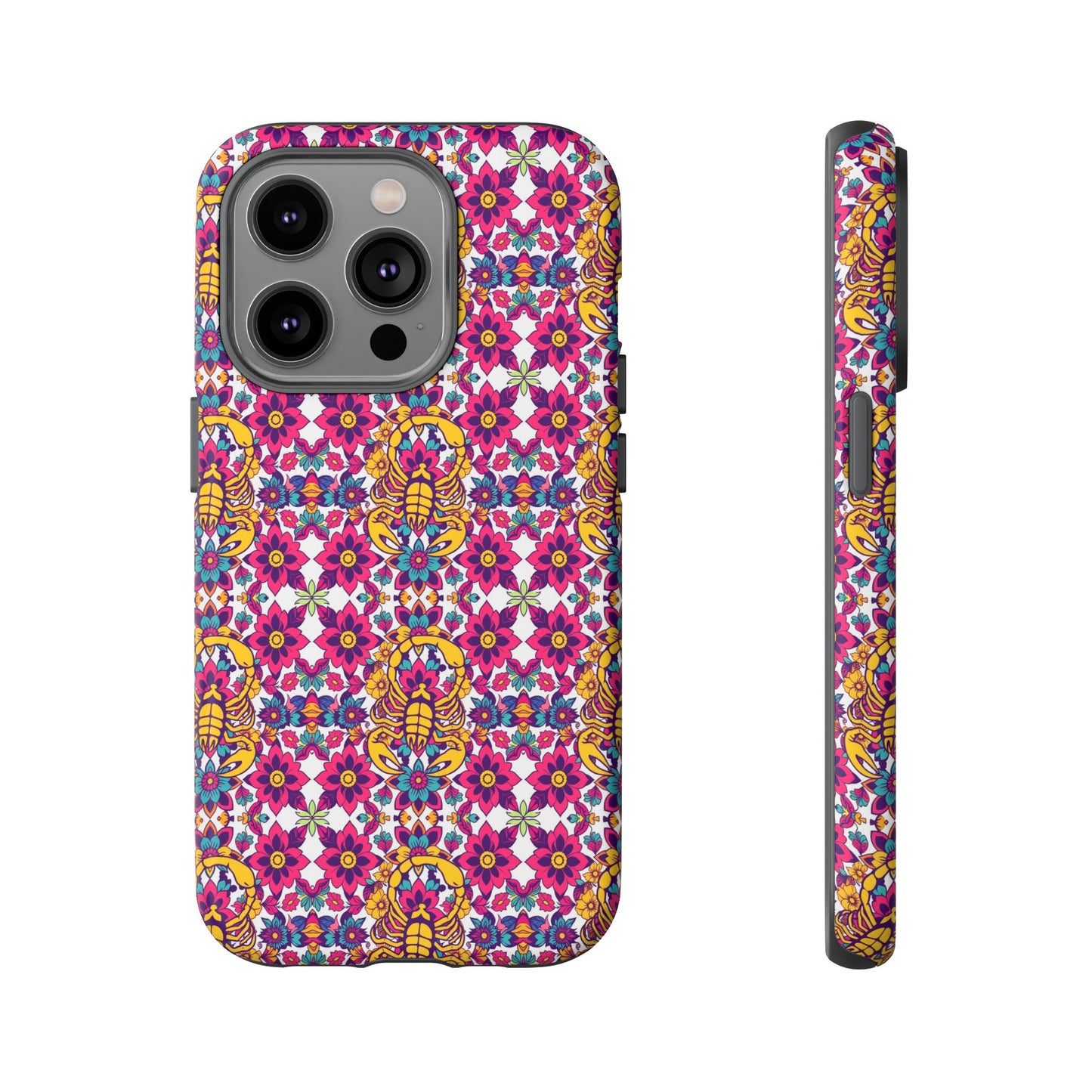 Tough Cases, Scorpio, Zodiac v2, Flower Pattern