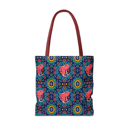 Tote Bag (AOP), Capricorn, Zodiac v1, Flower Pattern