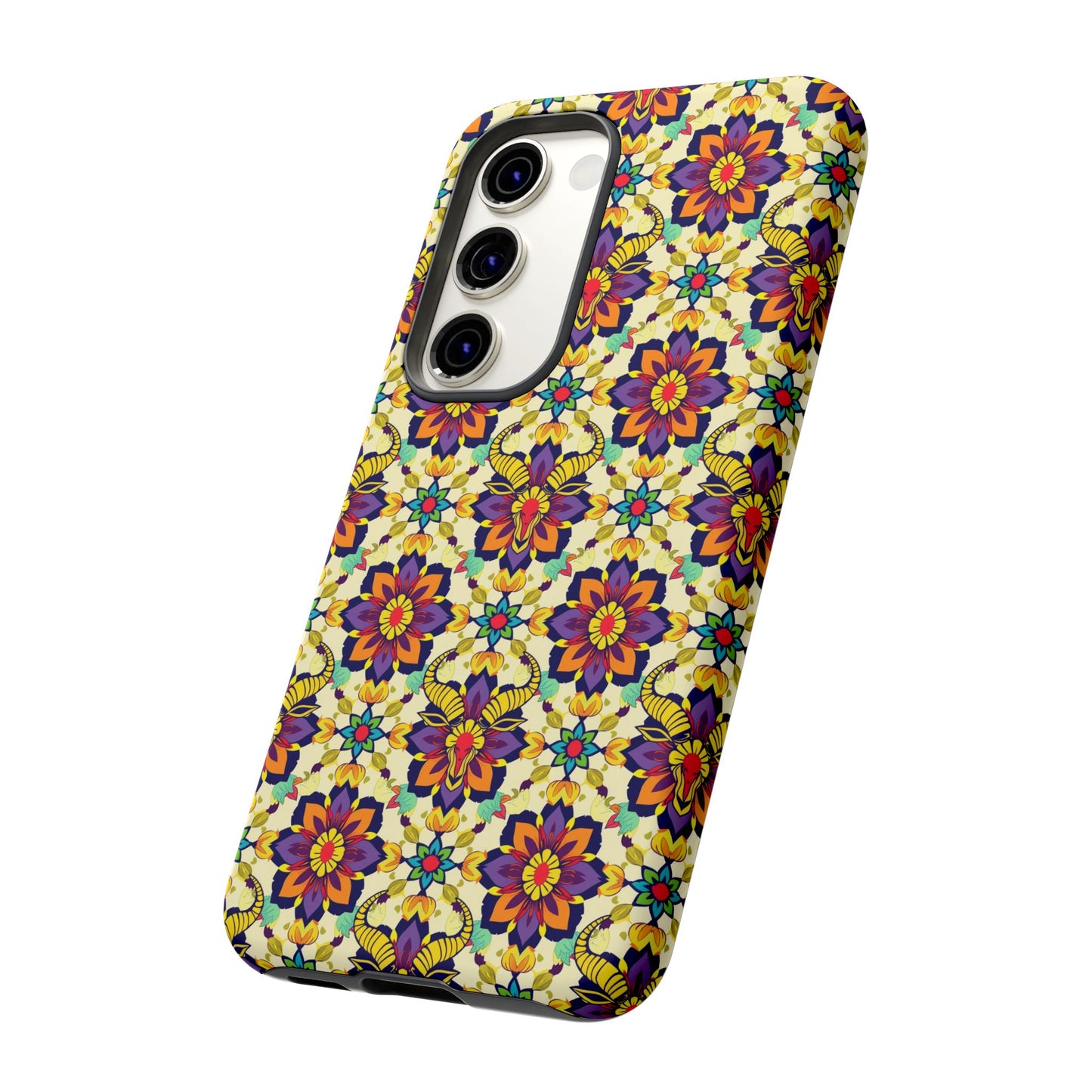 Tough Cases, Taurus, Zodiac v1, Flower Pattern