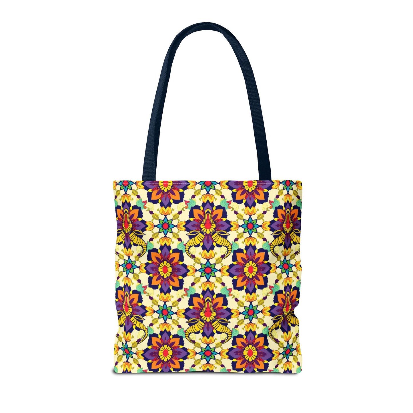 Tote Bag, (AOP), Taurus, Zodiac v5, Flower Pattern