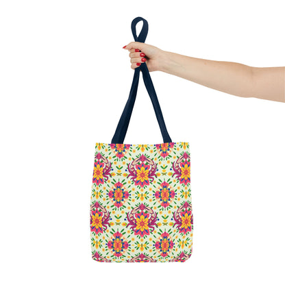 Tote Bag (AOP), Cancer, Zodiac v1, Flower Pattern