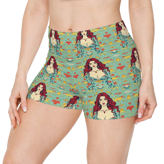 Women's Shorts, (AOP), Virgo, Zodiac v2, Sexy Pattern