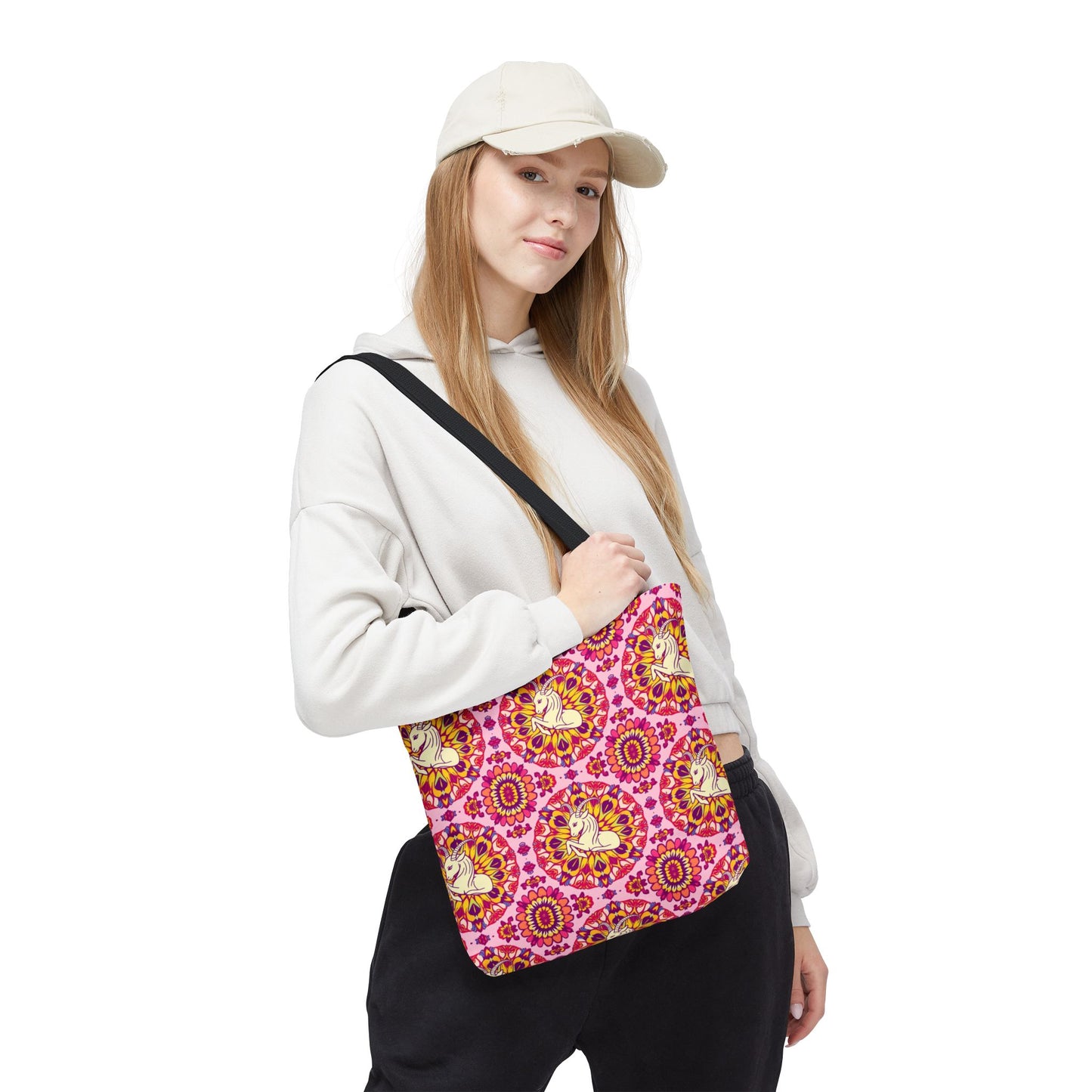 Tote Bag, (AOP), Capricorn, Zodiac v1, Flower Pattern