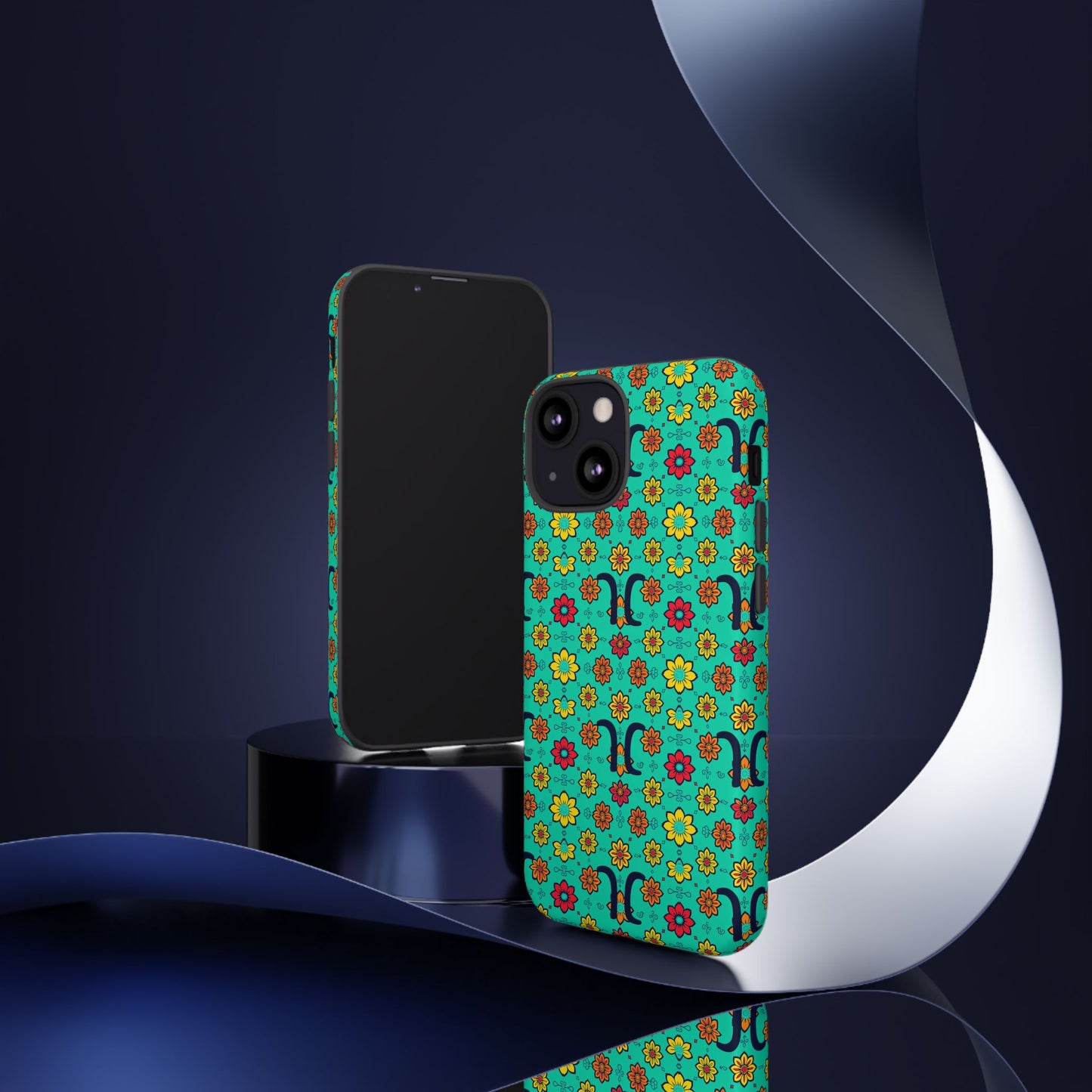 Tough Cases, Aquarius, Zodiac v2, Flower Pattern
