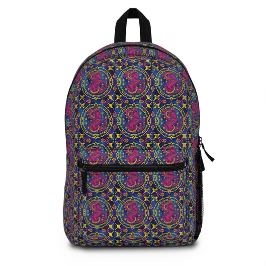 Backpack, Capricorn, Zodiac v2, Metal Pattern