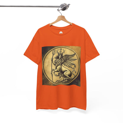 Unisex Heavy Cotton T-Shirt, Angel Animal, Virgo Zodiac Design