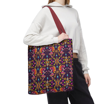Tote Bag (AOP), Gemini, Zodiac, Jewel Pattern