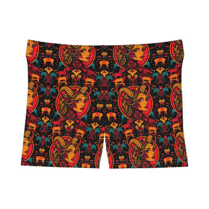 Women's Shorts, (AOP), Taurus, Zodiac, Sexy Pattern