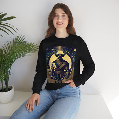 Unisex Heavy Blend™ Crewneck Sweatshirt, Minotaur, Taurus Zodiac Design