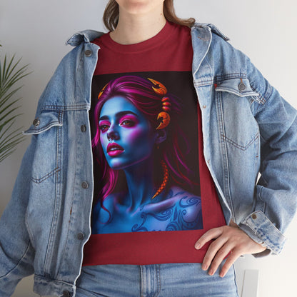 Unisex Heavy Cotton T-Shirt, Scorpio, Zodiac, Sexy Art