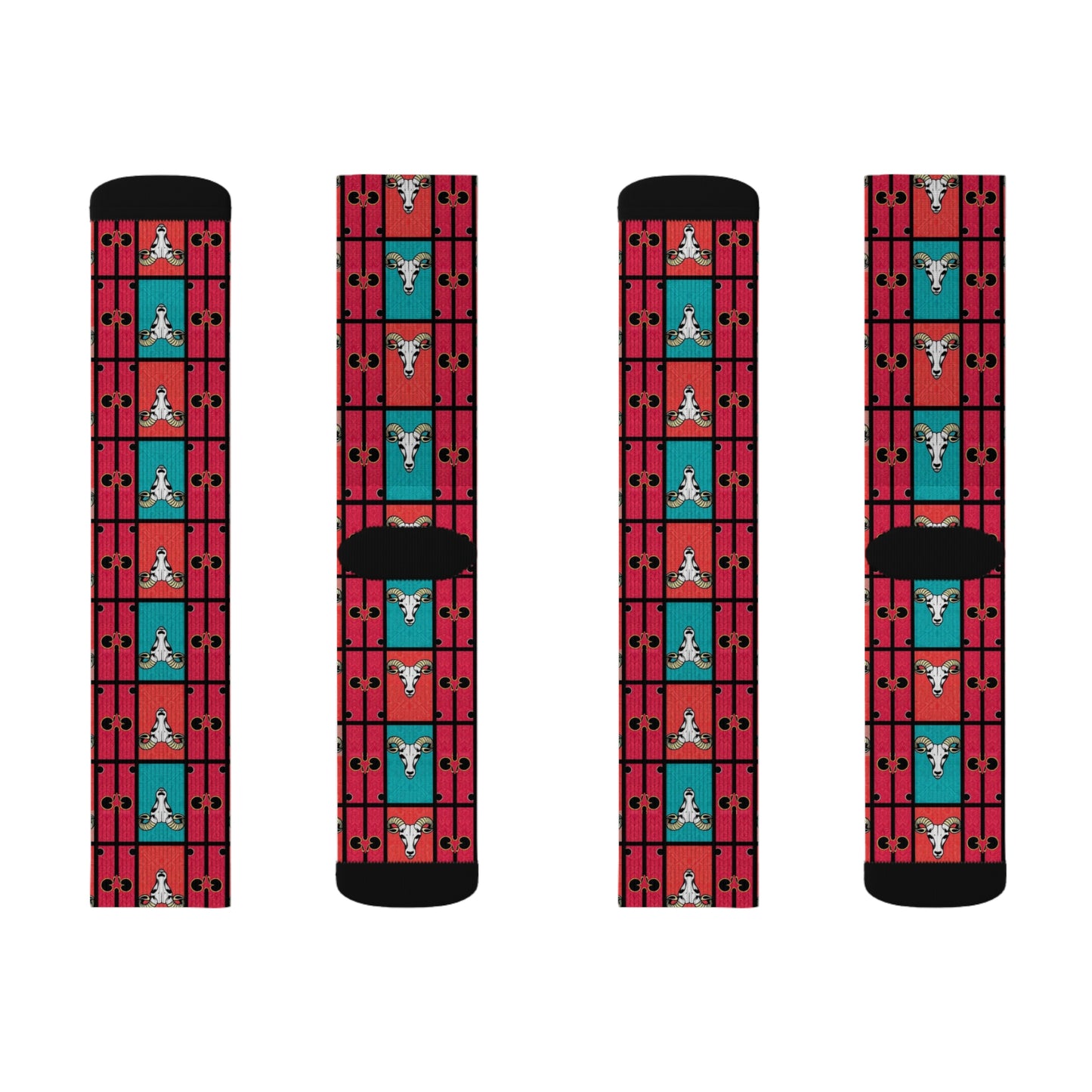 Sublimation Socks, Taurus, Zodiac v2, Shapes Pattern