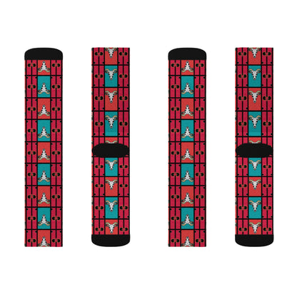 Sublimation Socks, Taurus, Zodiac v2, Shapes Pattern