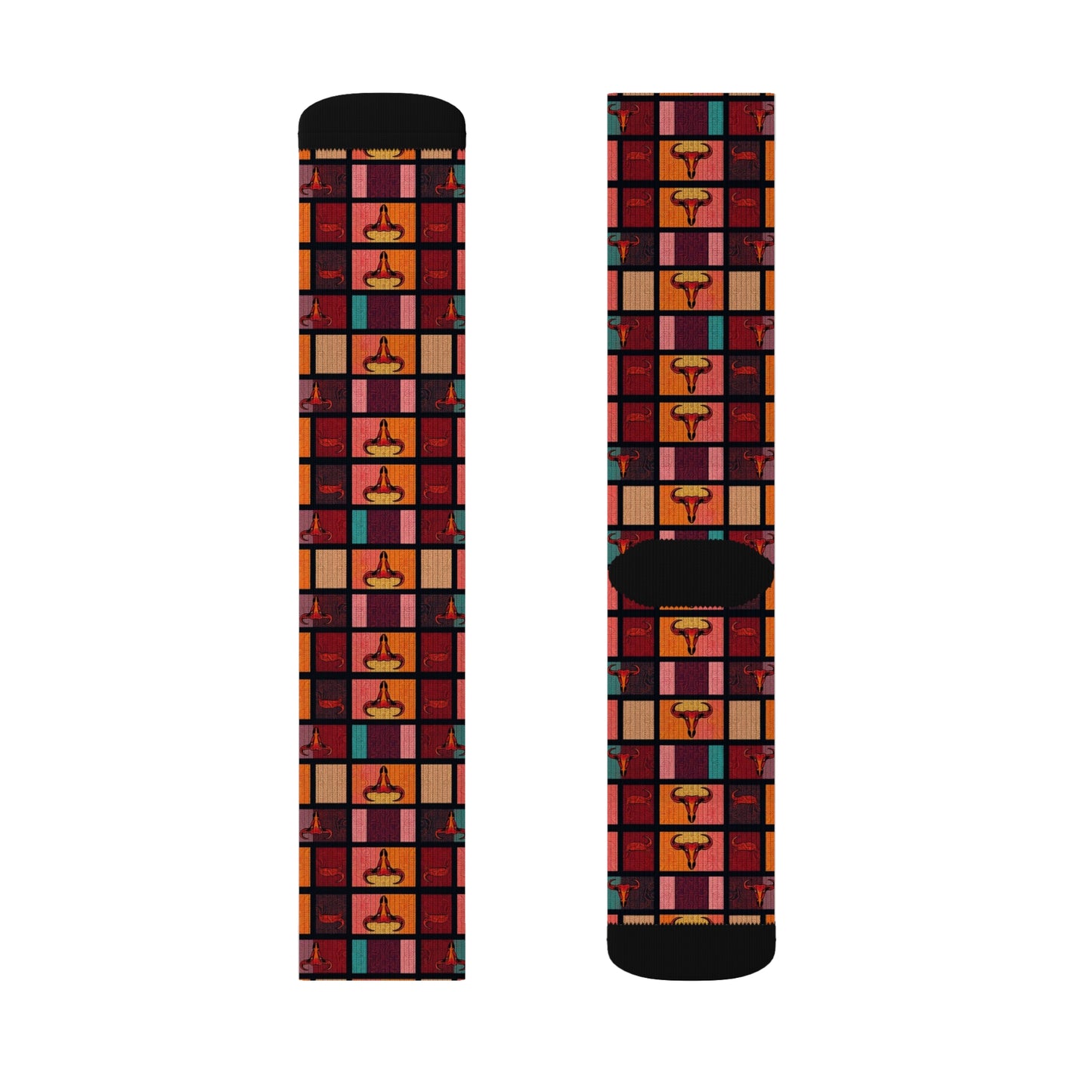 Sublimation Socks, Taurus, Zodiac, Shapes Pattern